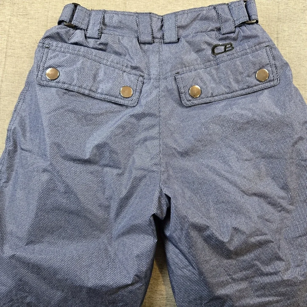 CB Boy's Ski Snow Pants Adjustable Waist Elastic Ankle Pockets Galore Size 10 - Picture 6 of 14